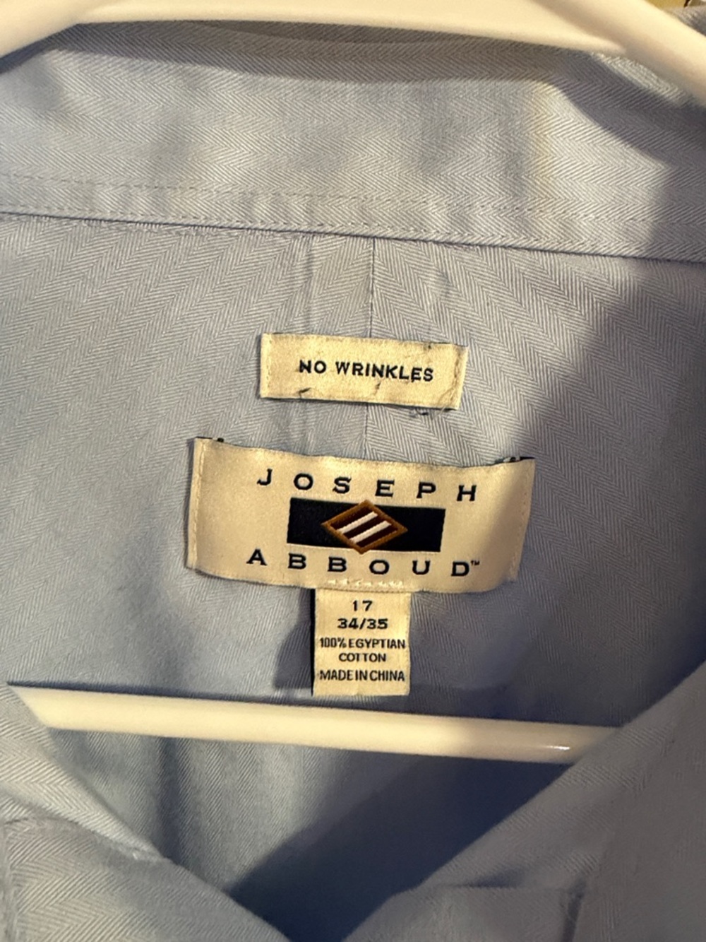 Joseph Abboud Men's Light Blue Point-Collar Dress Shirt - Picture 9 of 10